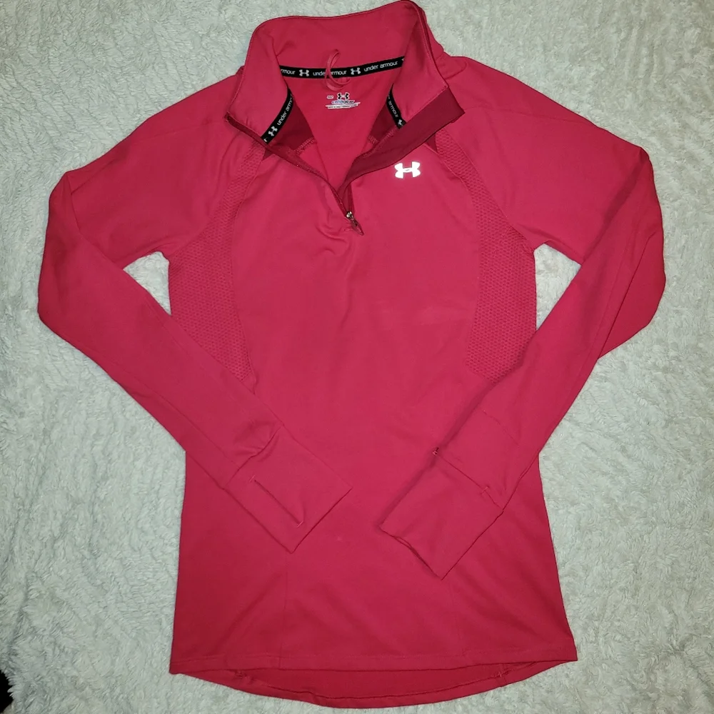 Under Armor Quarter Zip Coldgear Jacket - Picture 1 of 6